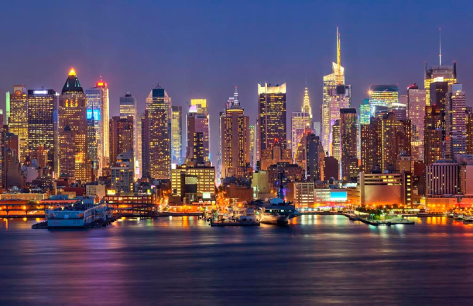 Фотообои Яркий ночной причал