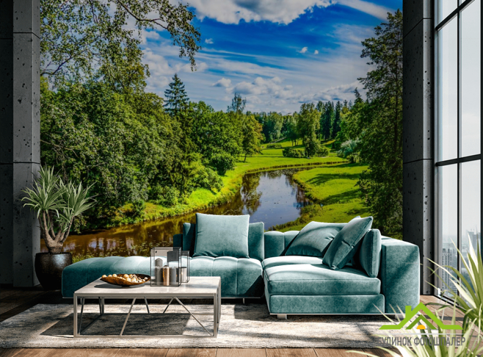 выбрать Фотошпалери листя в річках на галявині Фотошпалери Природа на стіну