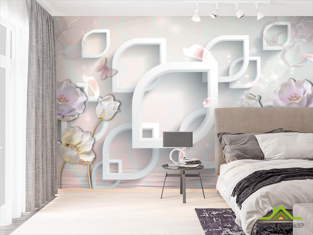 Фотошпалери білі квіти