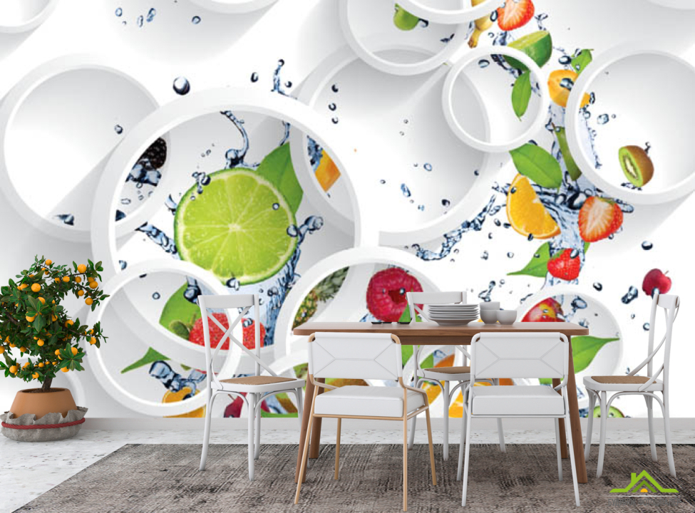 выбрать Фотошпалери Фрукти, круги Фотообої на кухню на стіну