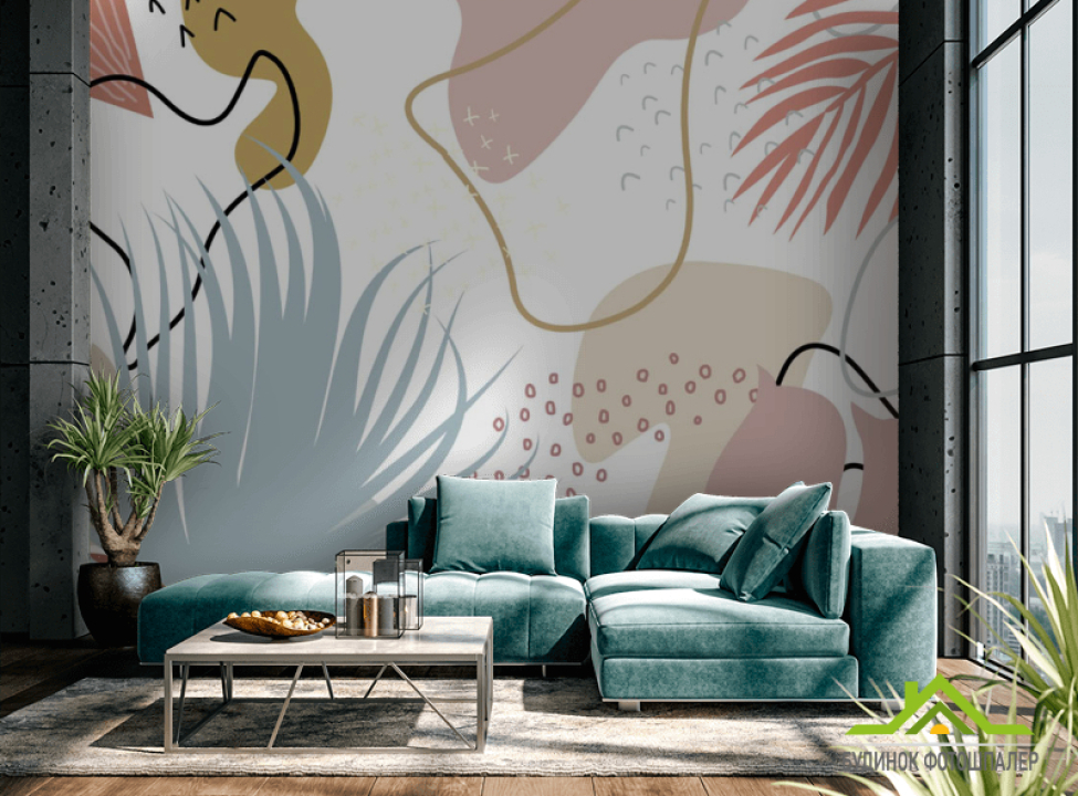 выбрать Фотошпалери в стилі Модерн, листя Фотообої по стилю на стіну