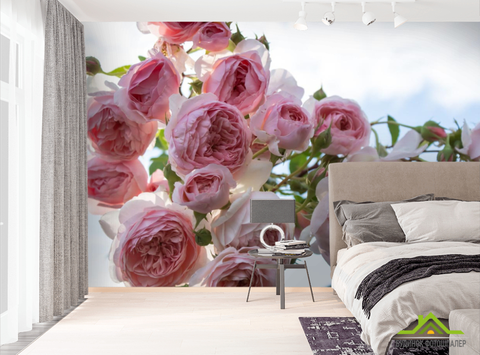 выбрать Фотообои крупные розовые бутоны Фотообои Цветы на стену