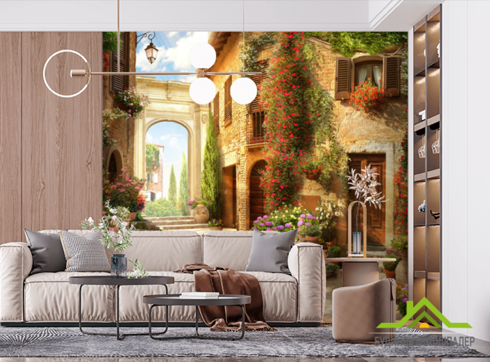 выбрать Фотошпалери Італійська вуличка Фотошпалери Фрески на стіну