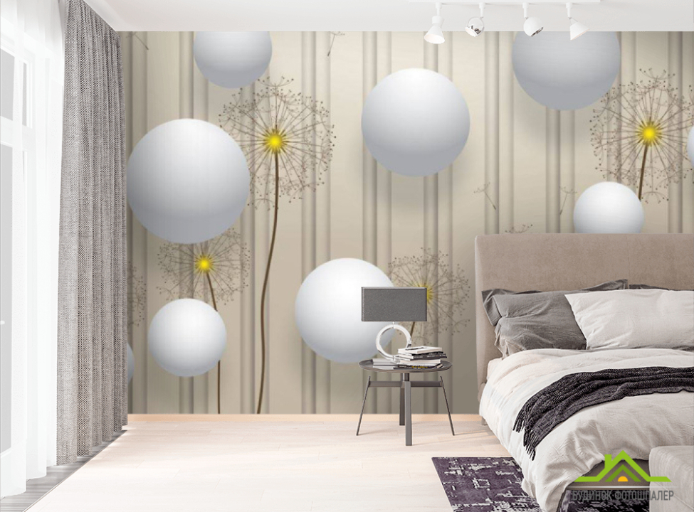 выбрать Фотошпалери 3D кульбаби Фотошпалери стереоскопічні на стіну