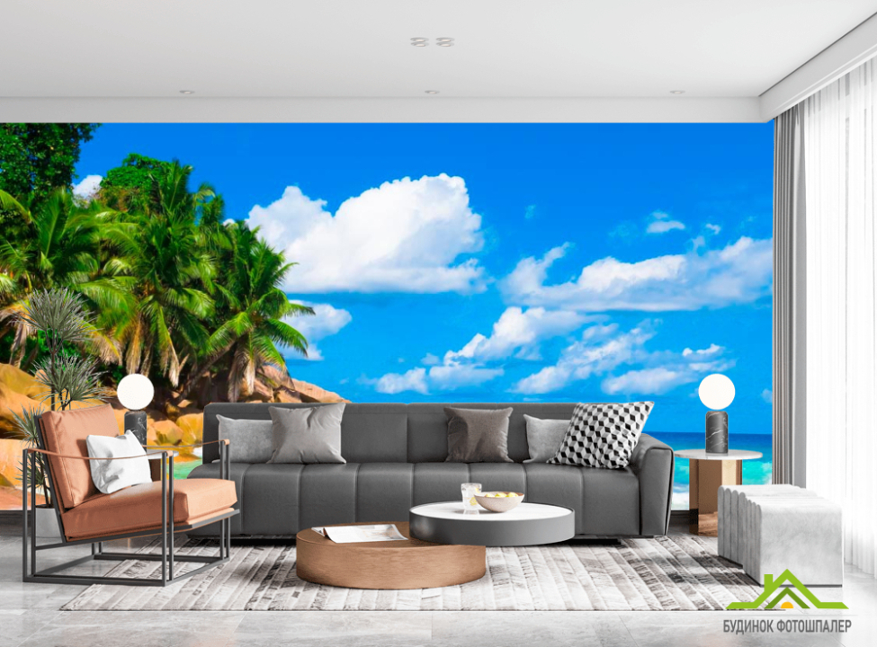 выбрать Фотообои Пляж, пальмы, солнце Фотообои Пляж на стену