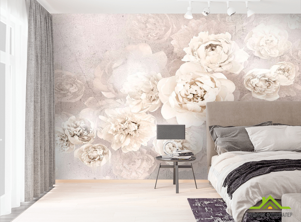 выбрать Фотошпалери Ніжні білі півонії Ексклюзивні фотошпалери на стіну