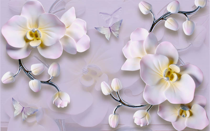 Фотошпалери 3Д квіти