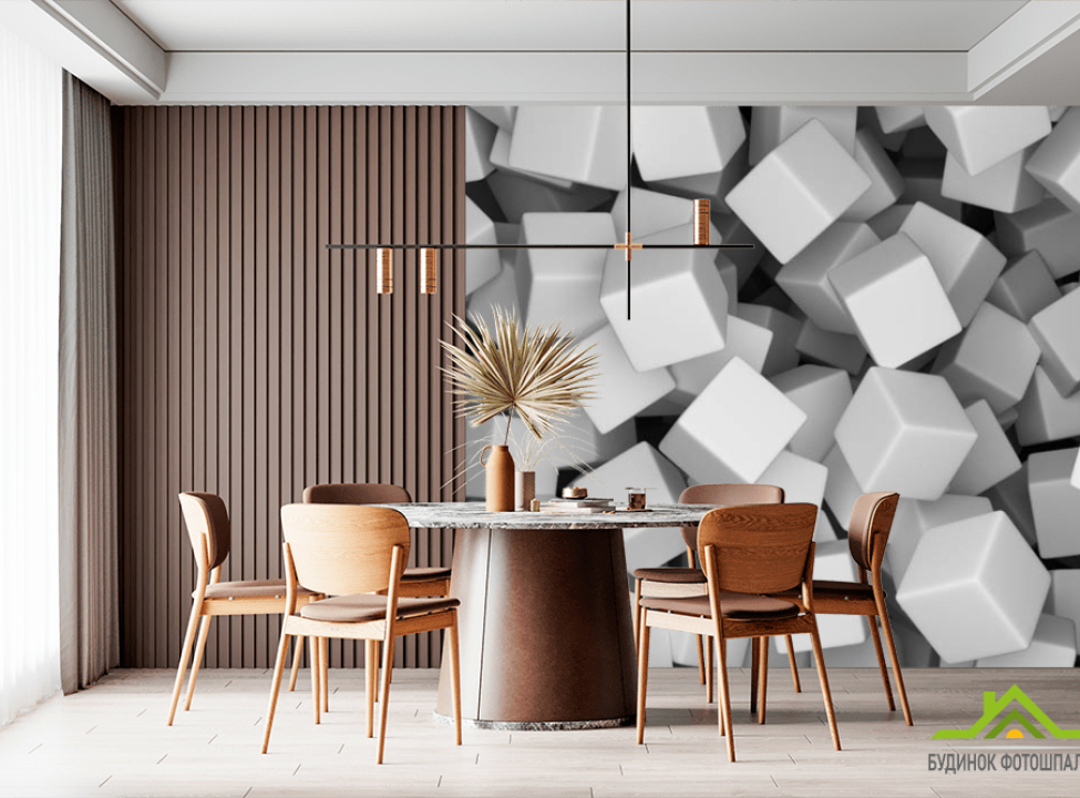 выбрать Фотообои серые кубы Фотообои разные на стену