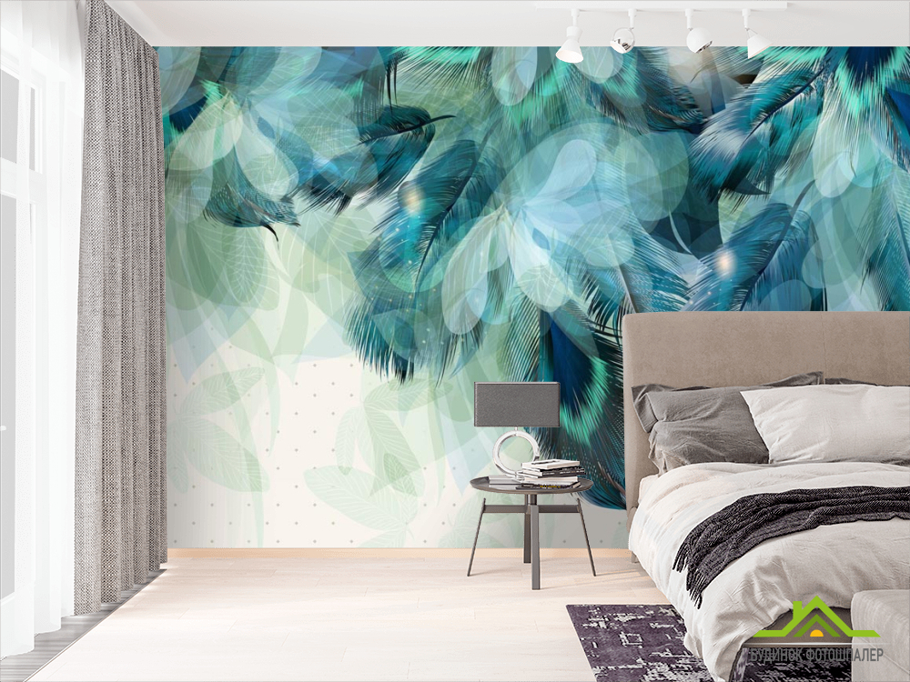Фотошпалери Сині пір'я