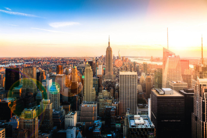 Фотошпалери Манхеттен на заході