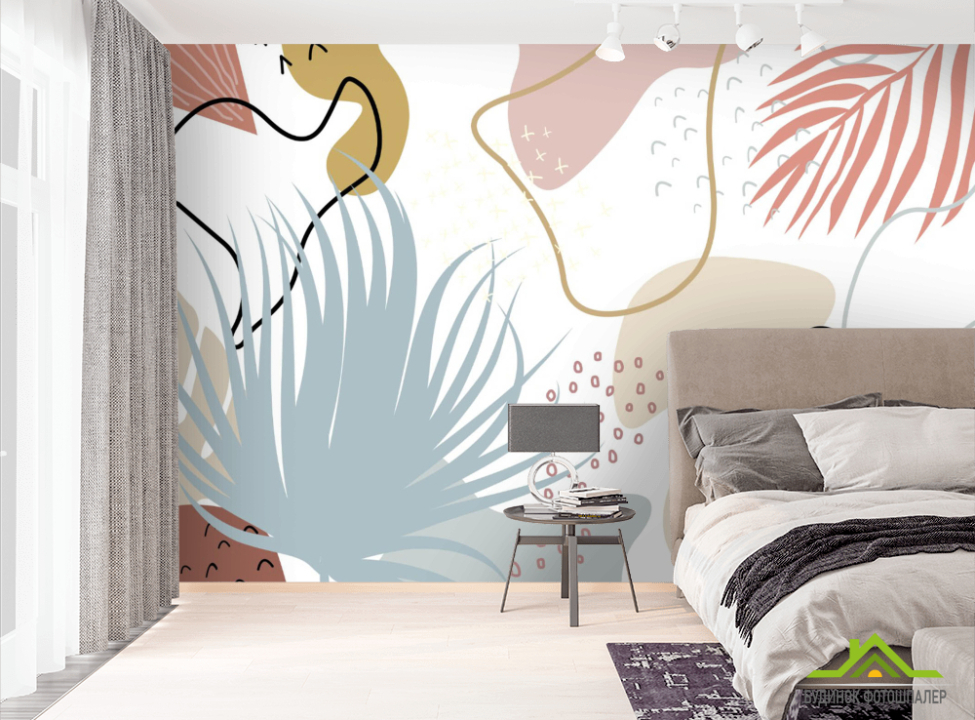 выбрать Фотошпалери Векторні листя Фотошпалери тропічні листя на стіну