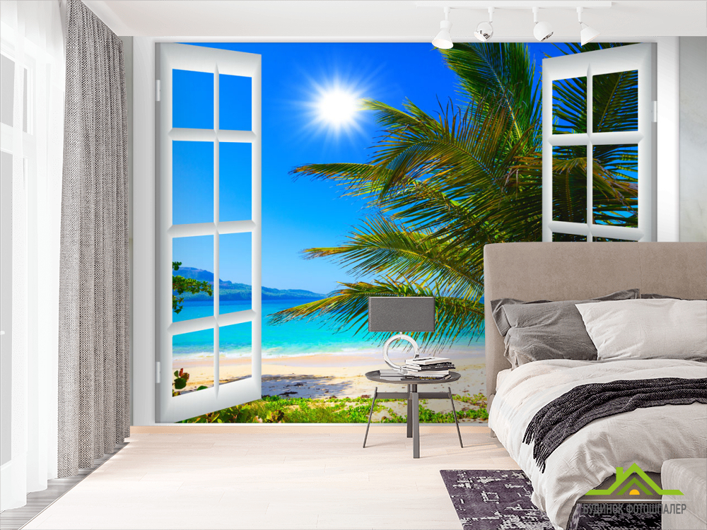 Фотошпалери Вид з вікна на море