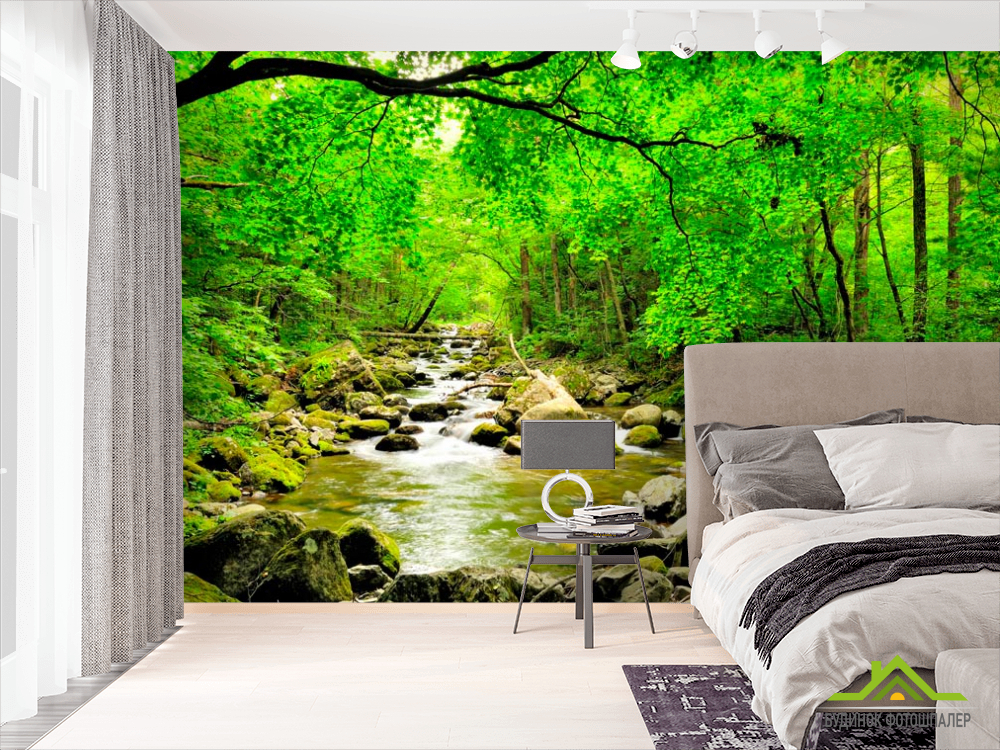 Фотообои Ручей, деревья