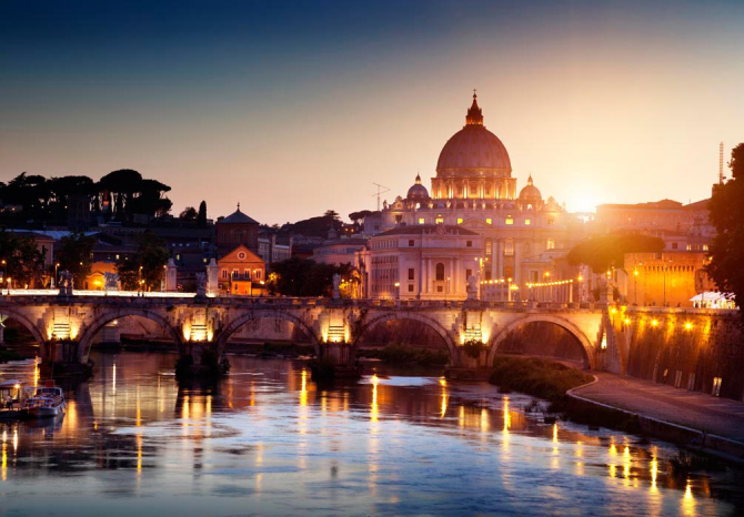 Фотошпалери Місто у заході сонця