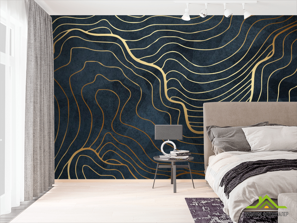 Фотошпалери золоті хвилі