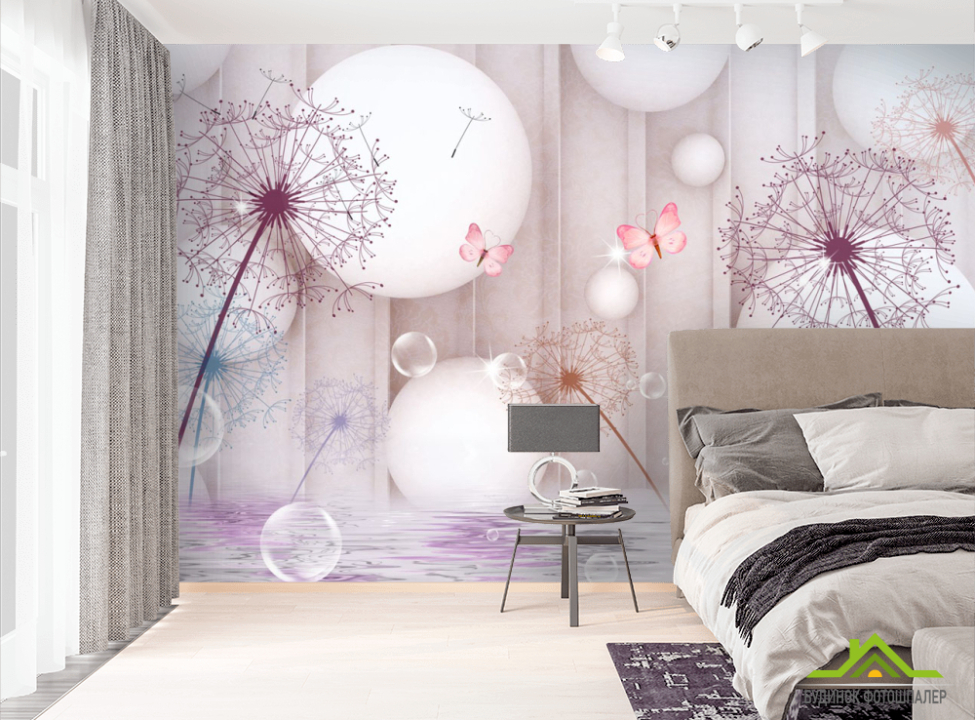 выбрать Фотошпалери кульбаби і кулі Фотошпалери 3Д на стіну