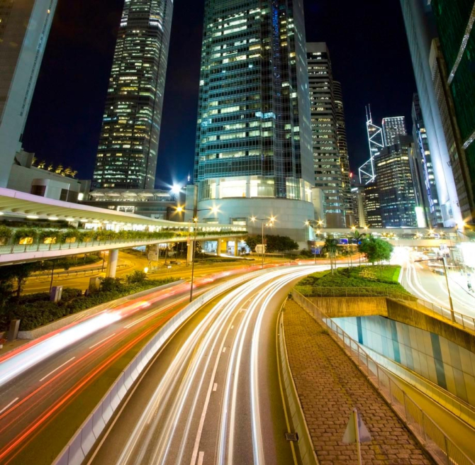 Фотошпалери Вогники на дорозі