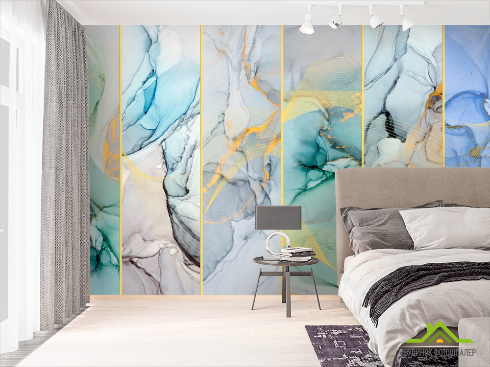 Фотошпалери дизайнерський флюїд з лініями