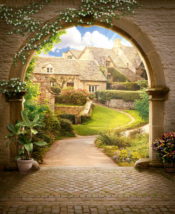 Фотошпалери Фреска з будинками