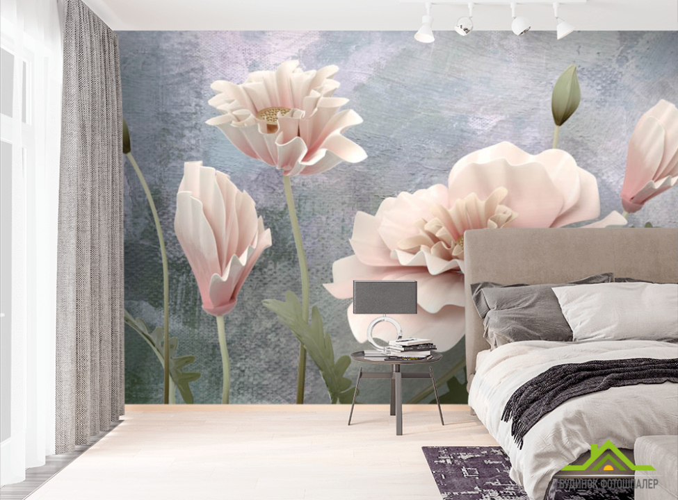 выбрать Фотошпалери 3D об'ємні квіти Фотошпалери Квіти на стіну