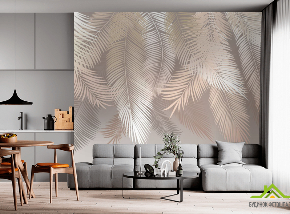 выбрать Фотообои тропические листья Фотообои Дизайнерские листья на стену