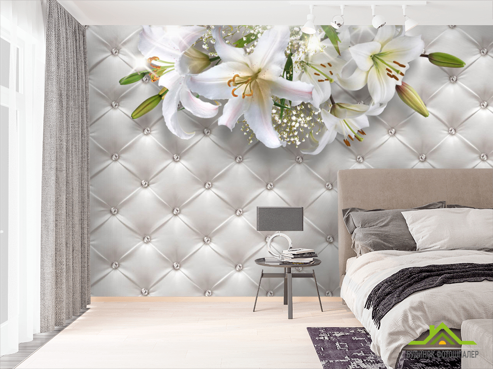 Фотообои Лилии под потолком