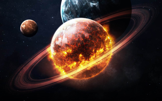 Фотошпалери Планети в космосі