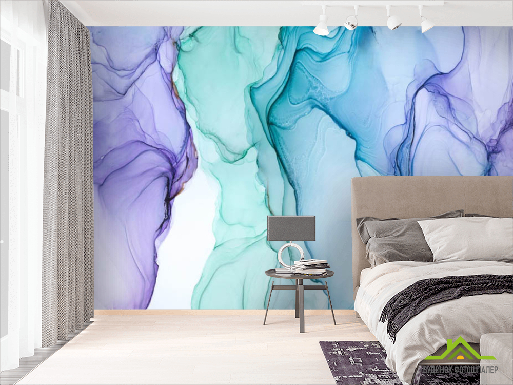 Фотошпалери яскравий fluid art