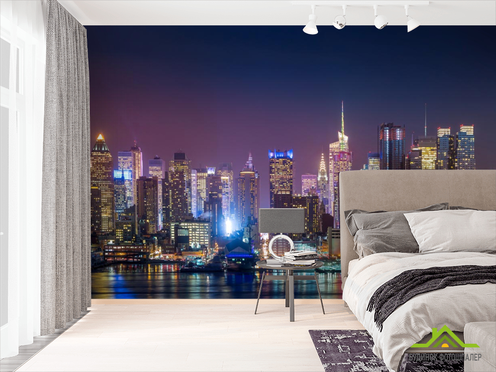 Фотошпалери Нью Йорк вночі