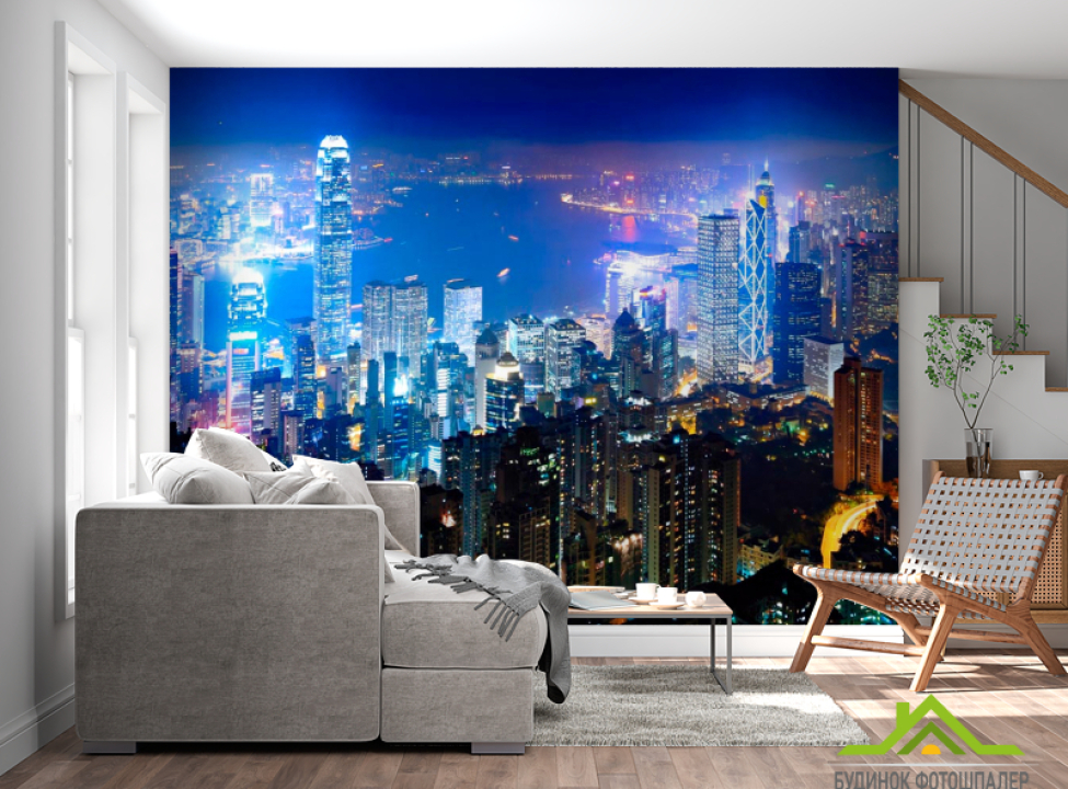 выбрать Фотообои Высотки с высоты Фотообои Город на стену