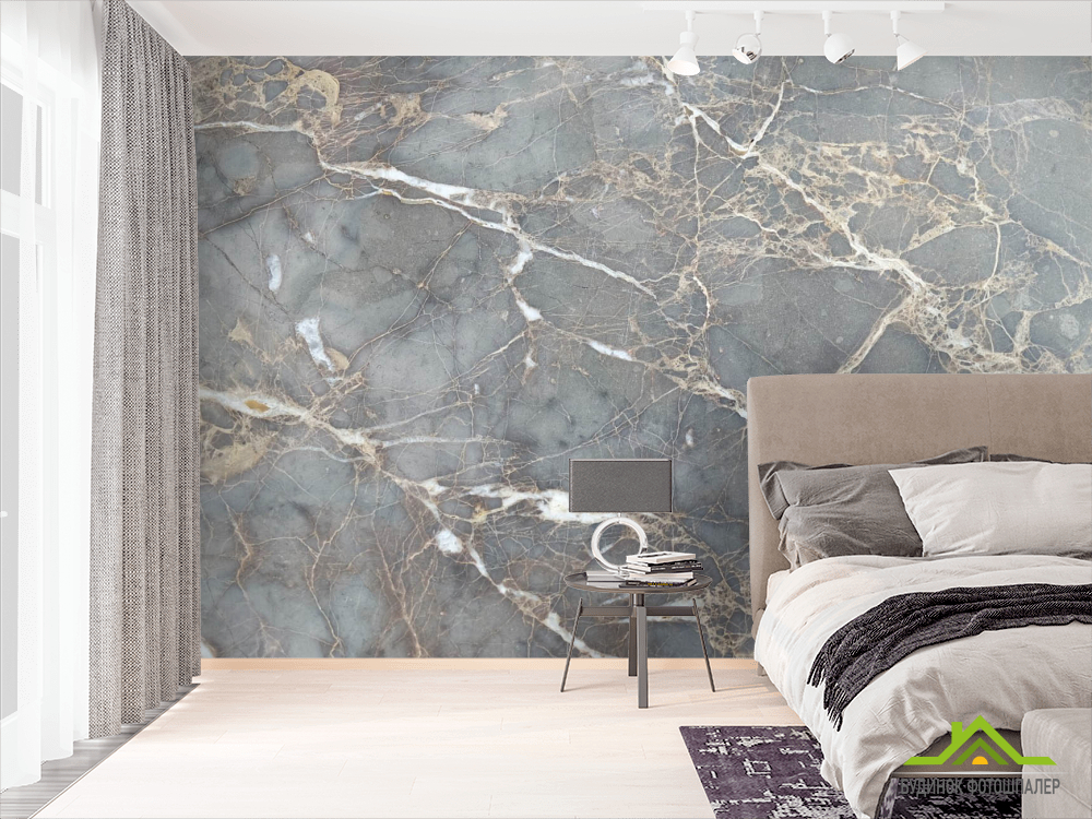Фотошпалери мармур сірий