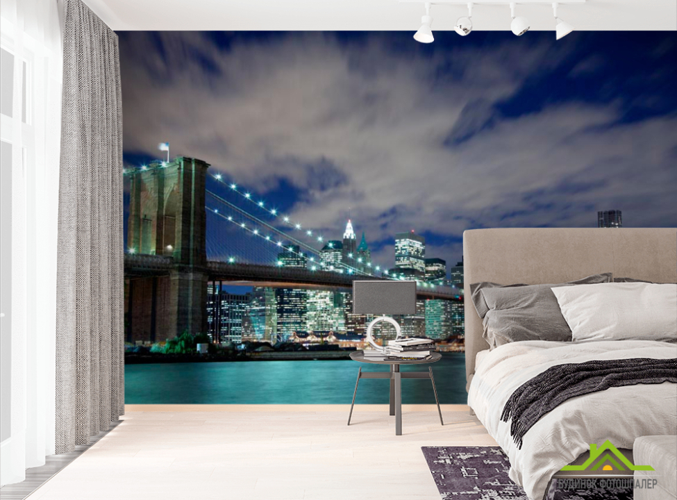 выбрать Фотошпалери Міст затягнутий хмарами  на стіну