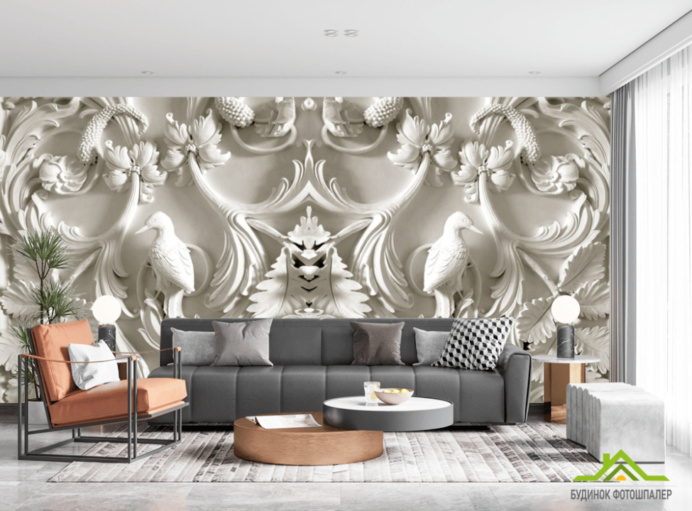 выбрать Фотошпалери Гипсовый барельеф Фотошпалери 3Д барельєф на стіну