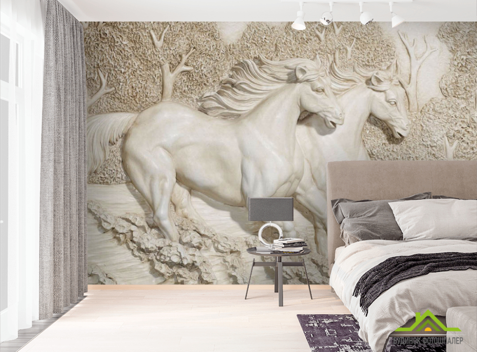 выбрать Фотошпалери 3д конячки Фотошпалери 3Д на стіну