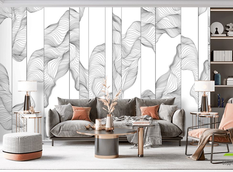 выбрать Фотообои тонкие линии Фотообои простые линии на стену