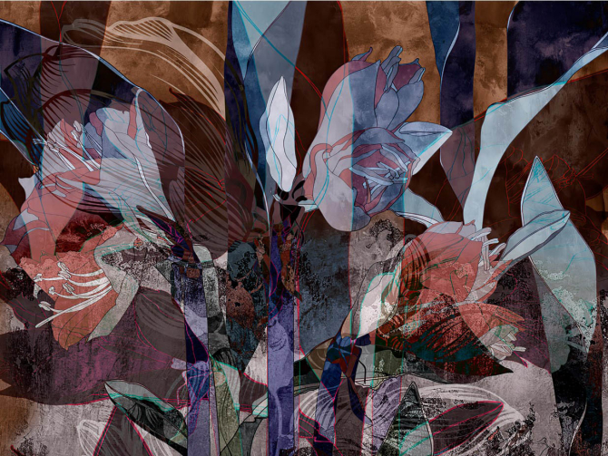 Фотошпалери Абстрактні квіти