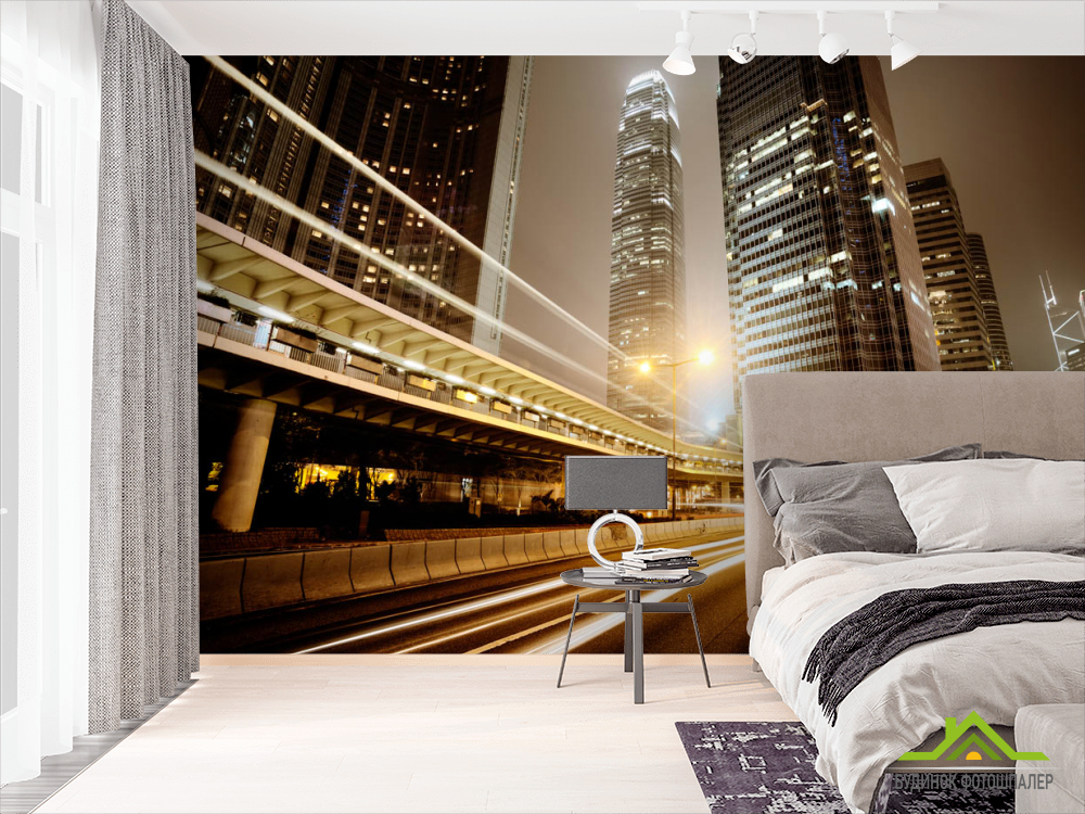Фотообои Ночной мегаполис