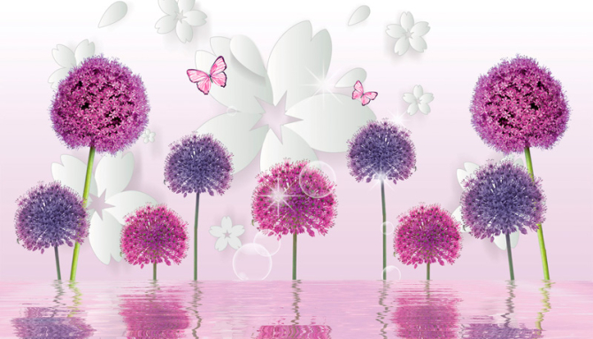 Фотошпалери 3д кульбаби