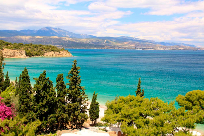 Фотошпалери Водні простори, гори