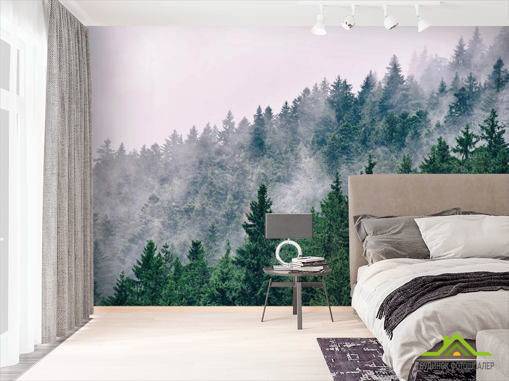 Фотошпалери ліс в тумані