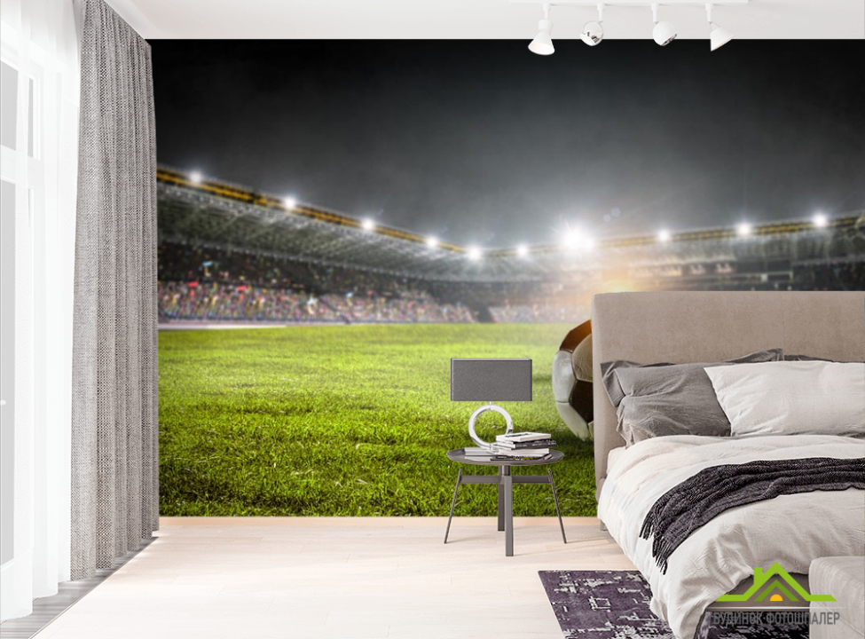 выбрать Фотообои мяч на футбольном поле Фотообои Спорт на стену