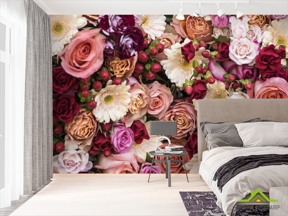 Фотошпалери квіти і ягоди