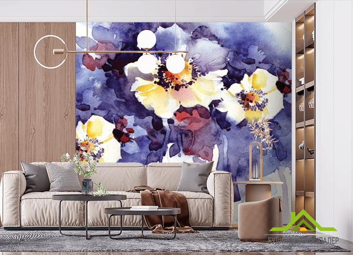 Фотошпалери Акварельні квіти