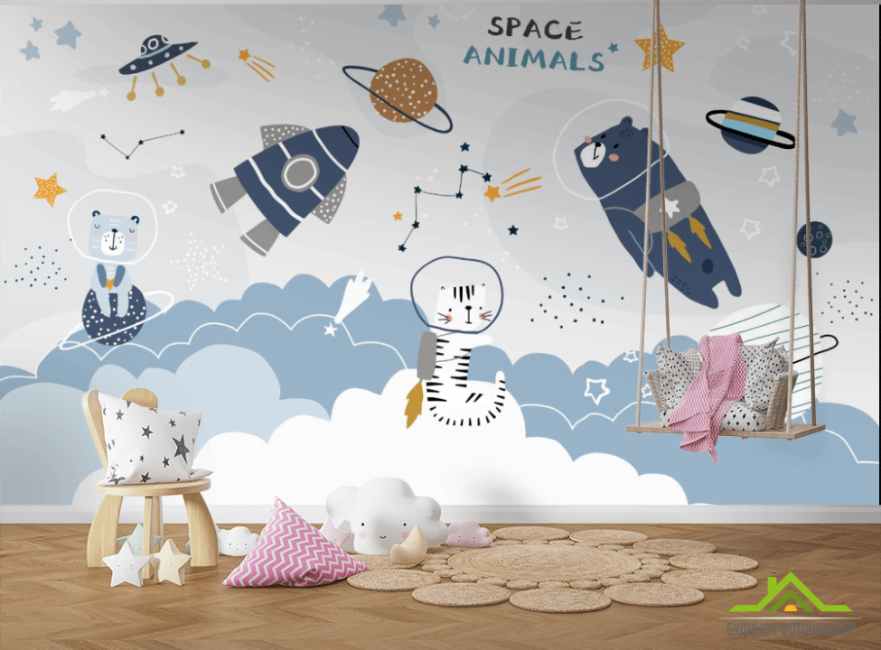 выбрать Фотообои Принт с космосом Фотообои в детскую на стену