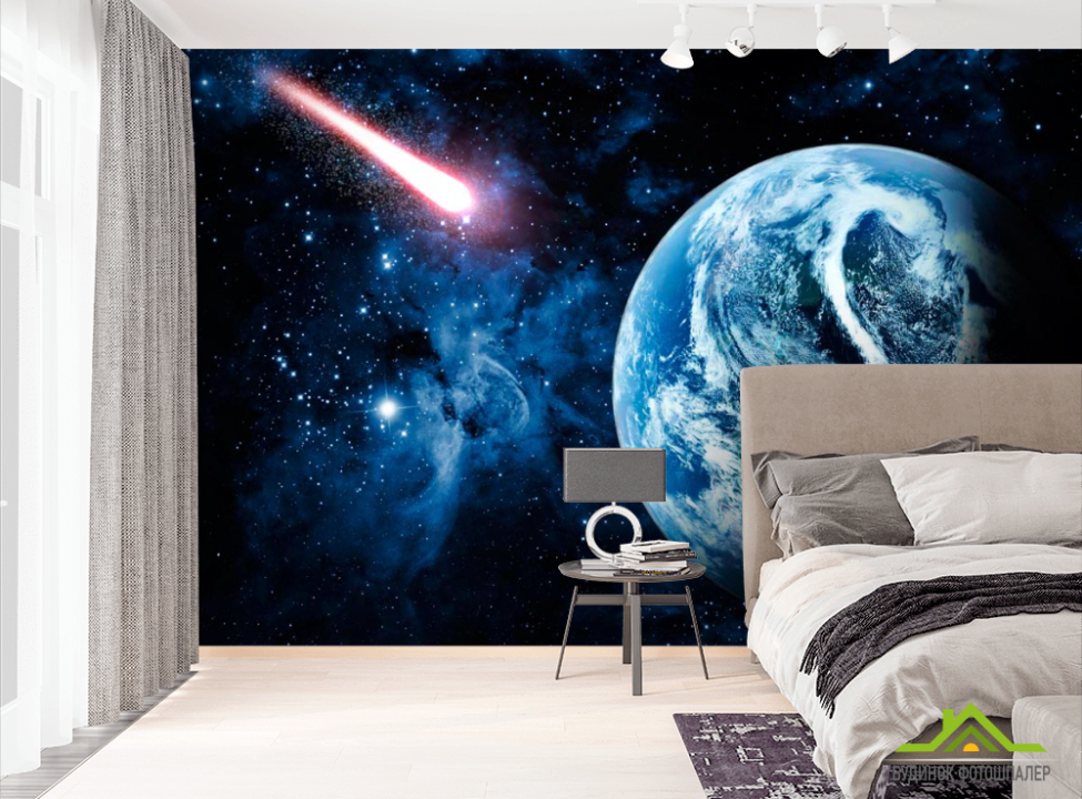 выбрать Фотошпалери Земля і комета Фотошпалери Космос на стіну