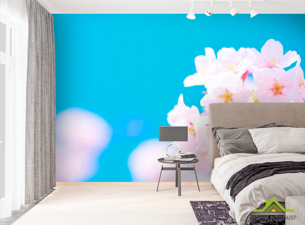 выбрать Фотообои Белые цветы в небе Фотообои Цветы на стену