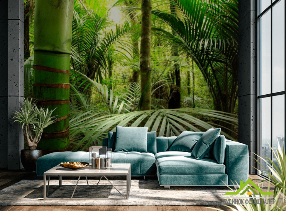 выбрать Фотообои Бамбук, листья Фотообои лес на стену