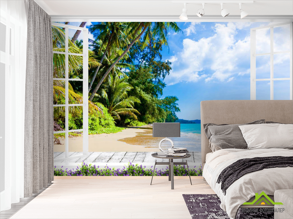 Фотообои Окно в море