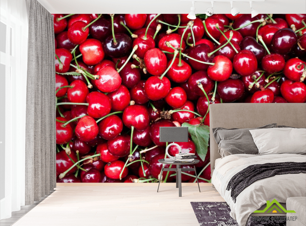 выбрать Фотошпалери ягоди черешні  на стіну