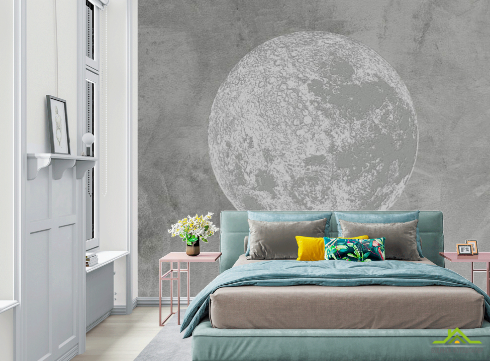выбрать Фотообои Серая луна минимализм Фотообои в спальню на стену